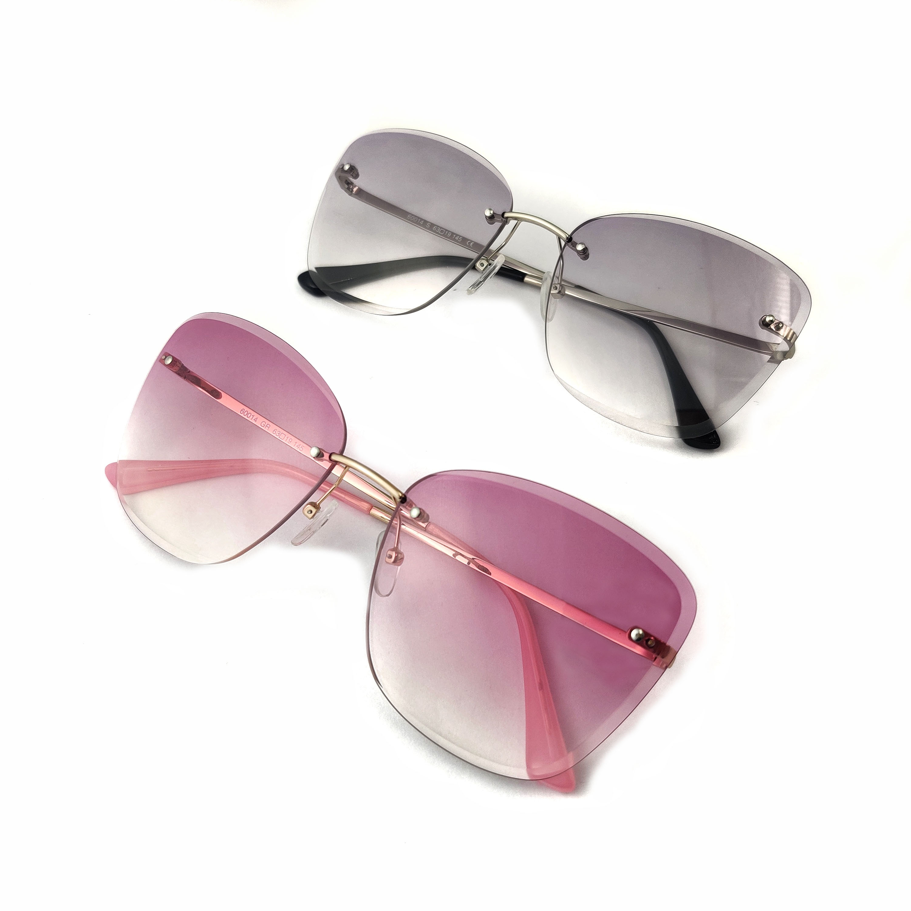 Nuevas gafas de sol cuadradas personalizadas a la moda, gafas de sol de gran tamaño para mujer, gafas de sol sin montura 2022 para mujer, gafas de sol estilo river Ins, bien gafas de sol