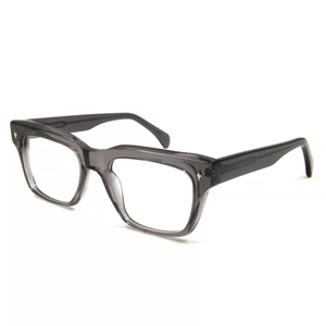 Gafas ópticas de acetato cuadradas transparentes grises Gafas de lectura personalizadas Fabricantes de gafas de lectura en línea