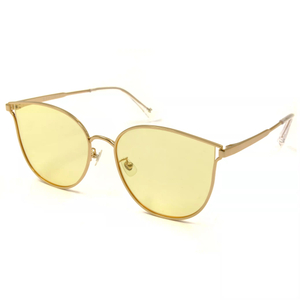Lentes amarillas Gafas de sol Mujer Gafas de sol personalizadas personalizadas Oem