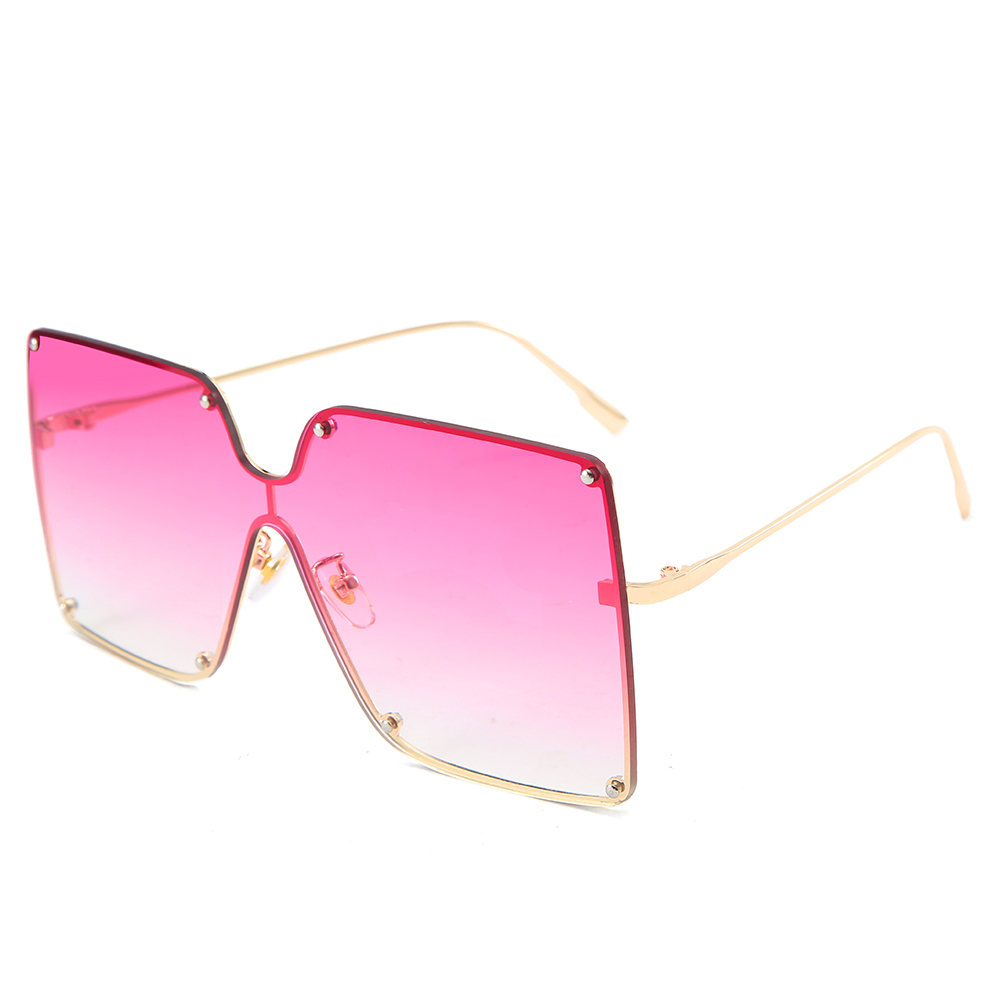 Gafas de sol RTS de gran tamaño para hombre y mujer, anteojos de sol personalizados de gran tamaño, de una pieza, a la moda, para río, 2021