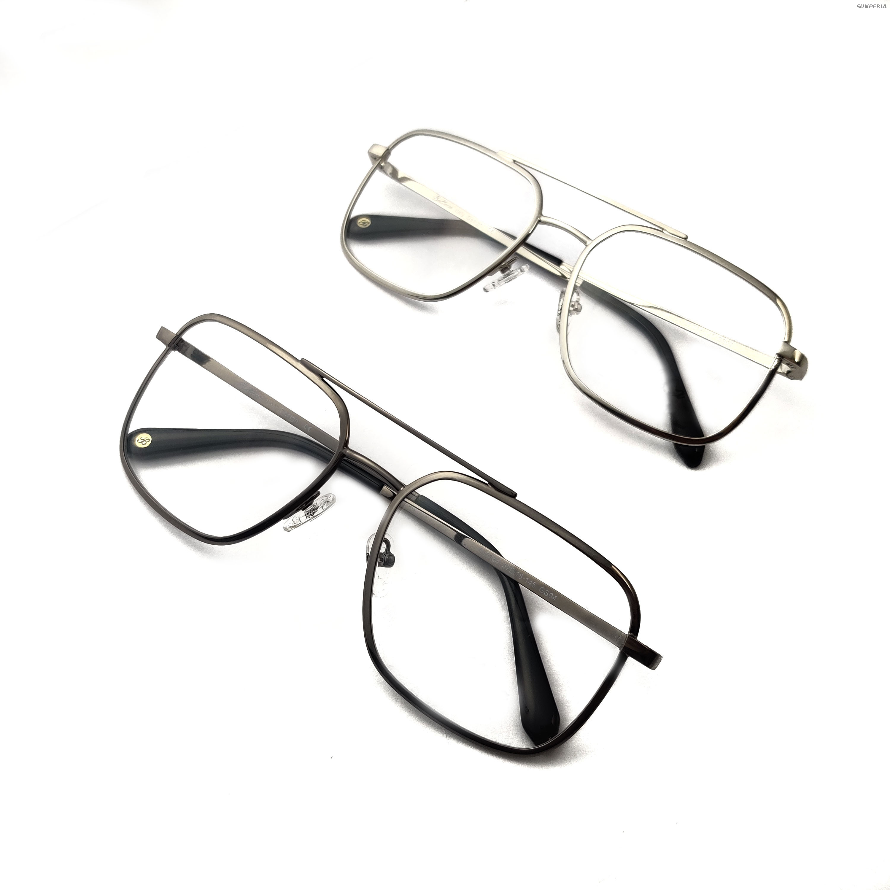 Marcos de lentes de marcos ópticos de moda de anteojos de cobre gris oscuro