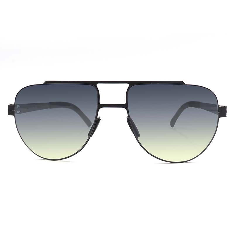 Gafas de sol de acero inoxidable con gradiente de bisagra gratis Empresas de gafas en línea Fabricantes de gafas